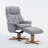 Dubai Recliner Chair & Footstool in Lisbon Silver Dubai Recliner Chair & Footstool in Lisbon Silver